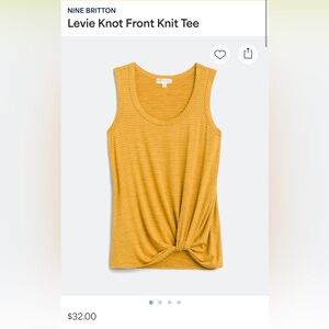 Nine Britton Levie Knot Front Knit Tank